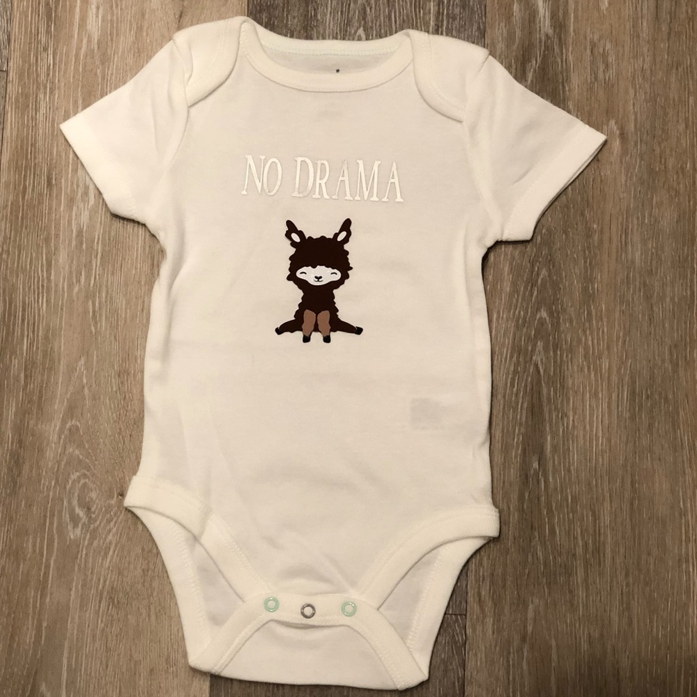 No drama llama baby onesie
